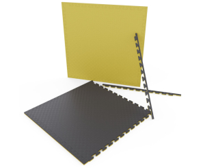 Будо-мат EVA DFC 100 x 100 см, 20 мм, цвет желто-графитовый