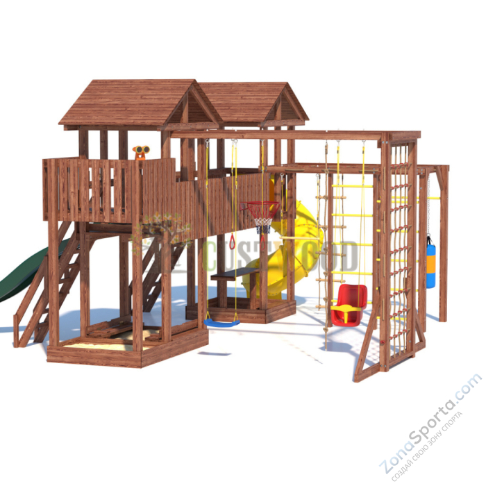 Детская деревянная игровая площадка для улицы дачи CustWood Active 14