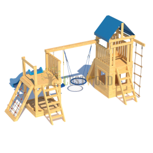 Детская деревянная игровая площадка для улицы дачи CustWood Scout S9