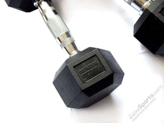 Гантель 17,5 кг гексагональная Original FitTools FT-HEX-17,5