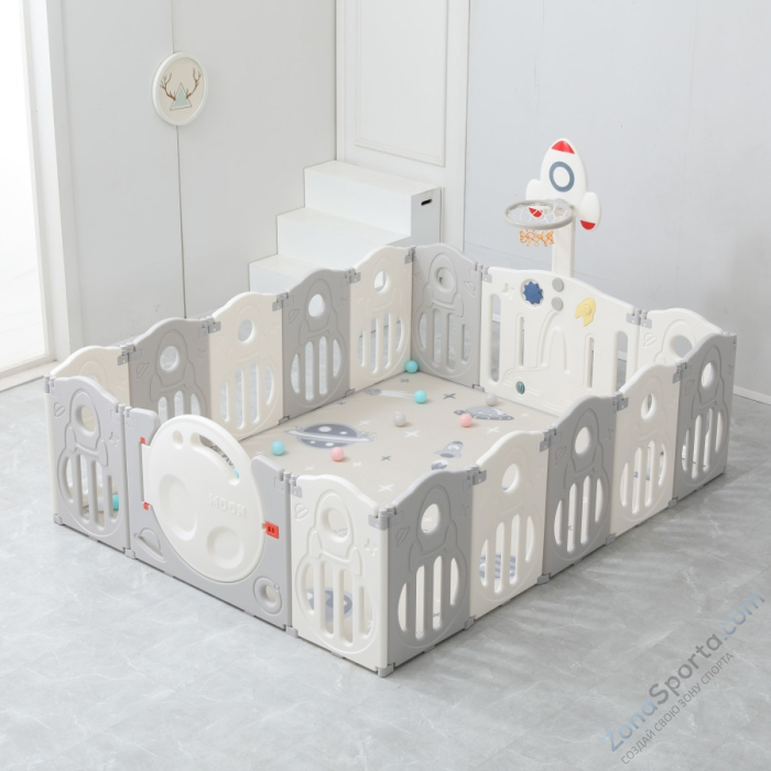Манеж Unix Kids Supreme Space 200x200 Grey